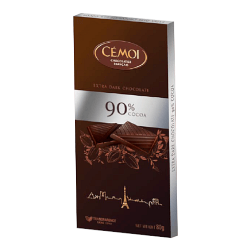 Tumšā šokolāde ar 90% kakao CEMOI, 80g
