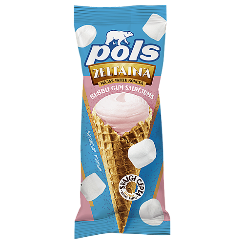 POLS “Bubble Gum” saldējums ar maršmelo gabaliņiem, 200ml/90g