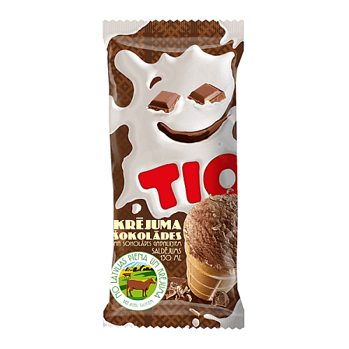 TIO Krējuma šokolādes saldējums, 130ml/80g