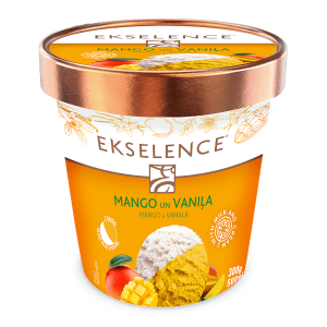 EKSELENCE mango sorbets un vaniļas saldējums, 500ml/300g