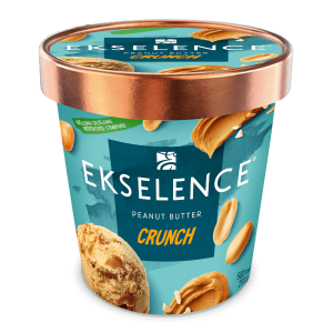 EKSELENCE zemesriekstu saldējums ar karameli un zemesriekstiem, 500ml/250g