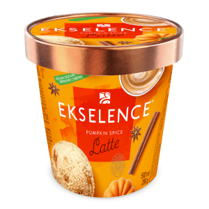 EKSELENCE krējuma latte saldējums ar pikanto ķirbju mērci, 500ml/290g