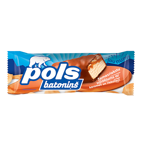 POLS zemesriekstu saldējums ar karameli un riekstiem, 53ml/48g