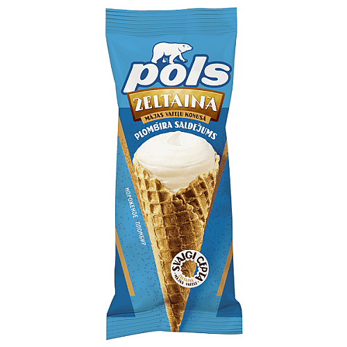 POLS Vaniļas plombīra saldējums, 200ml/90g