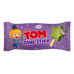 VÄIKE TOM zemeņu saldējums bubble gum glazūrā, 55g/95ml