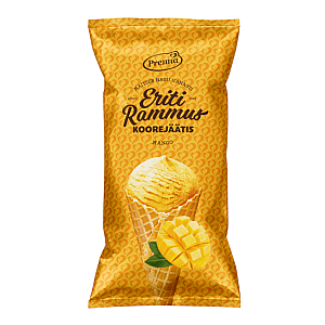 ERITI RAMMUS mango krējuma saldējums vafeļu konusā 100g/200ml