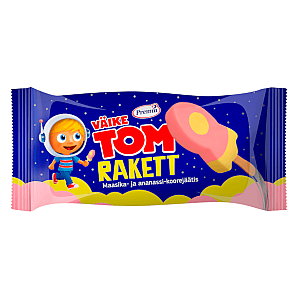 VÄIKE TOM zemeņu un ananāsu krējuma saldējums 50g/85ml