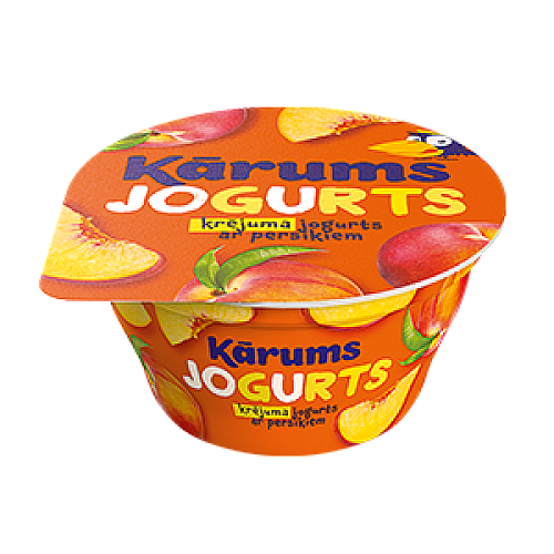 Krējuma jogurts KĀRUMS ar persikiem, 150g