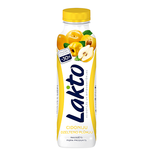 Raudzēts piena produkts Lakto dzeltenā plūme-cidonija, 450g