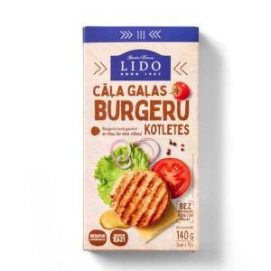Cāļa gaļas burgeru kotletes LIDO, 140g