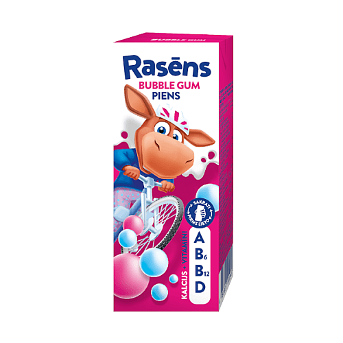 Piens RASĒNS “bubble gum” ar vitamīniem, 200ml 
