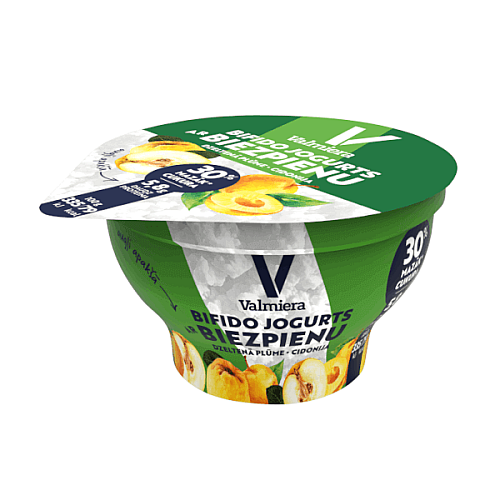 Bifido jogurts ar biezpienu VALMIERA, dzeltenā plūme - cidonija, 150g
